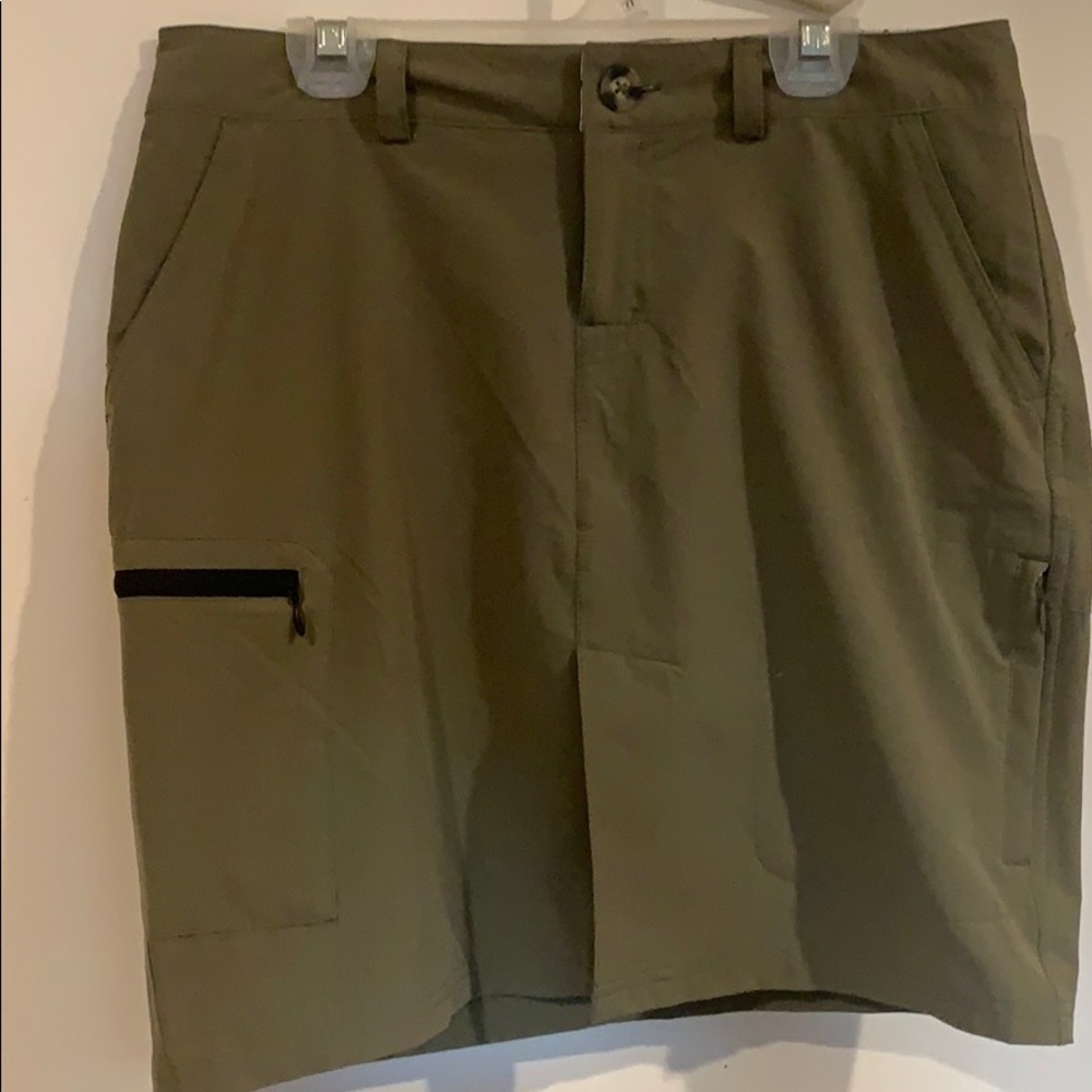 Eastern Mountain Sports Nylon Olive Green Utility Skort, 2